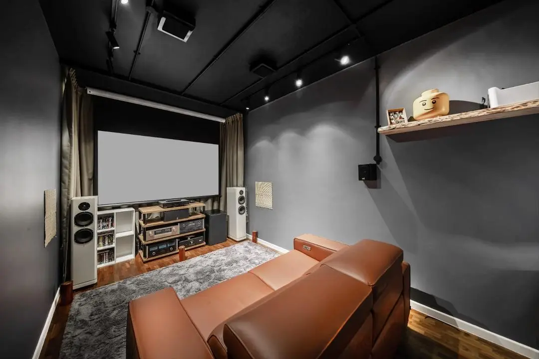 Private movie theater and karaoke room with premium audio visual system at Supalai Monte 1