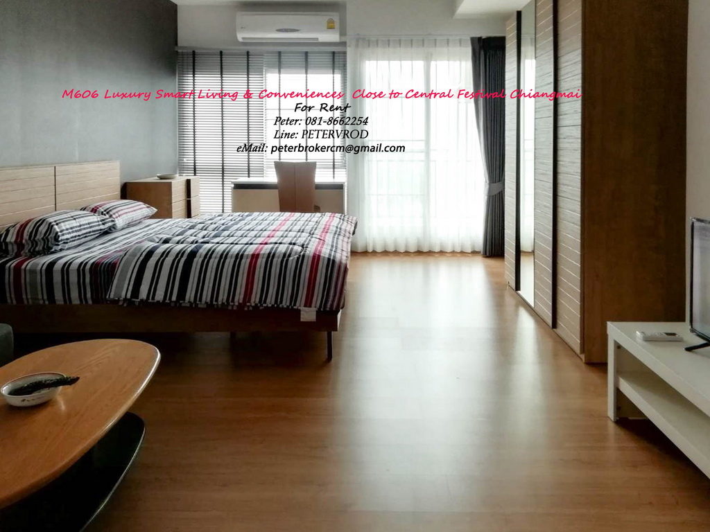 Supalai Monte @ Viang for rent Nicely Furnished studio bedroom chiang mai