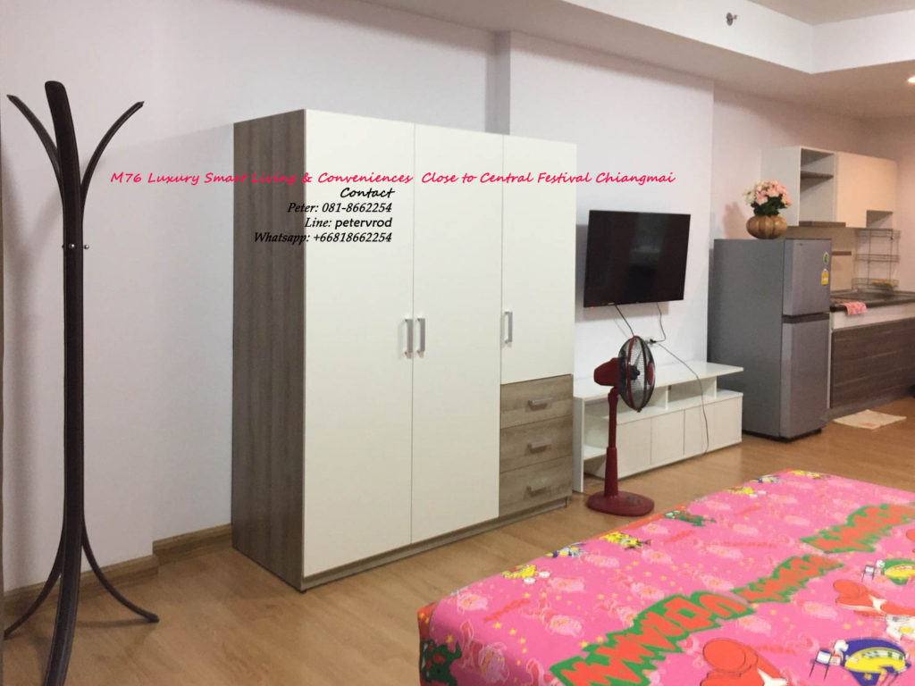 Supalai Monte @ Viang apartment for rent Fabulous studio bedroom at chiang mai